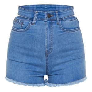 Mid Blue Denim Wash Cut Out Waist Disco